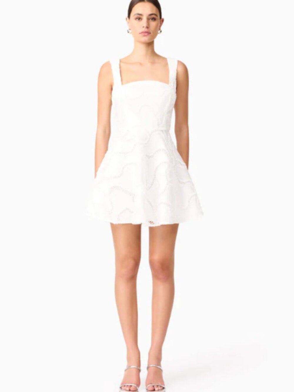 NWT Elliatt Elara Beaded Mini Dress in White